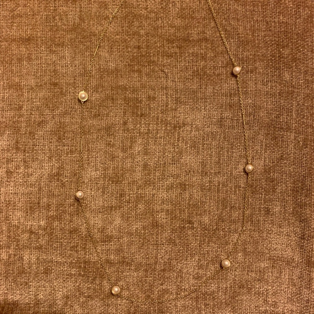 Vince Camuto Faux Pearl Station Necklace